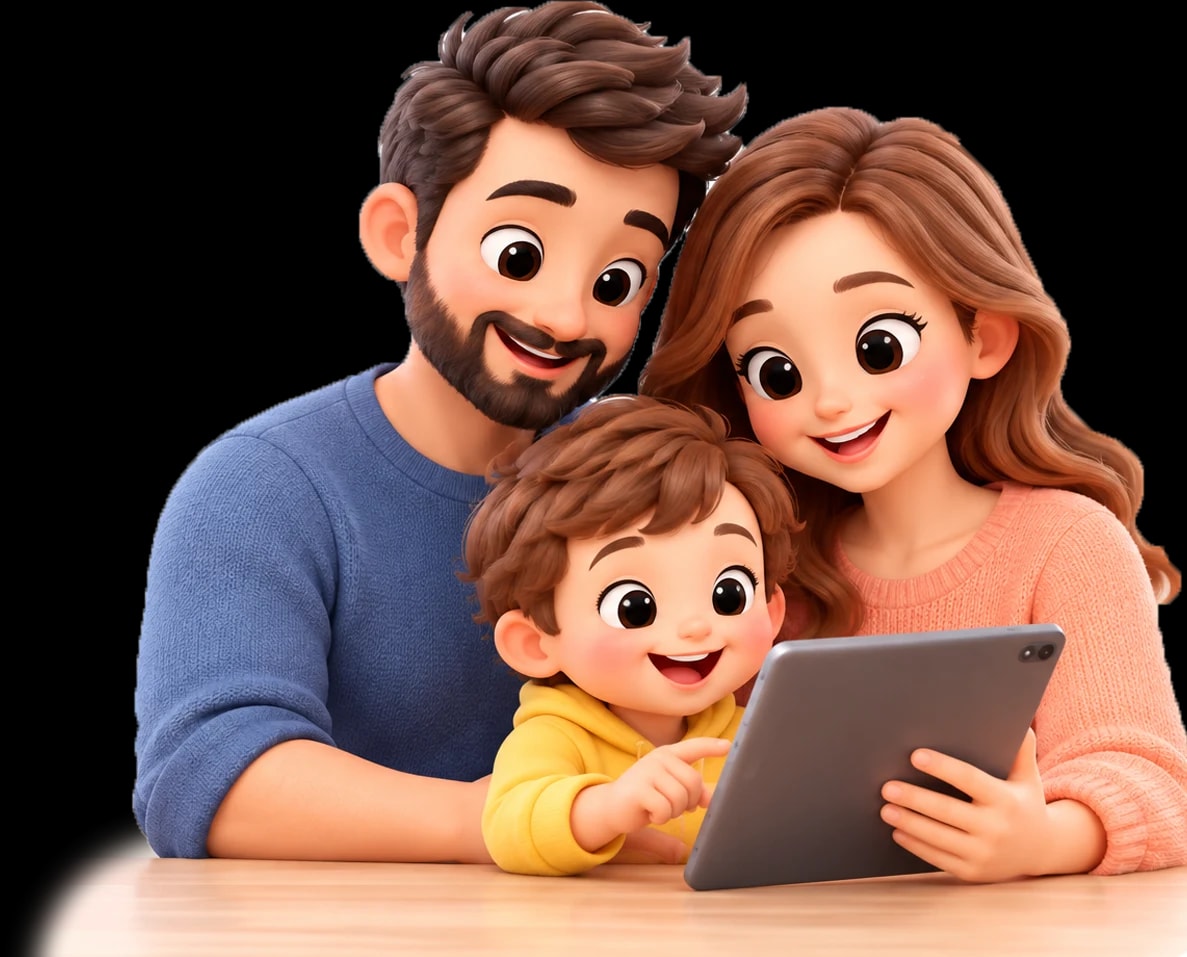 Parents suivant la journée de leur enfant sur Calibulle